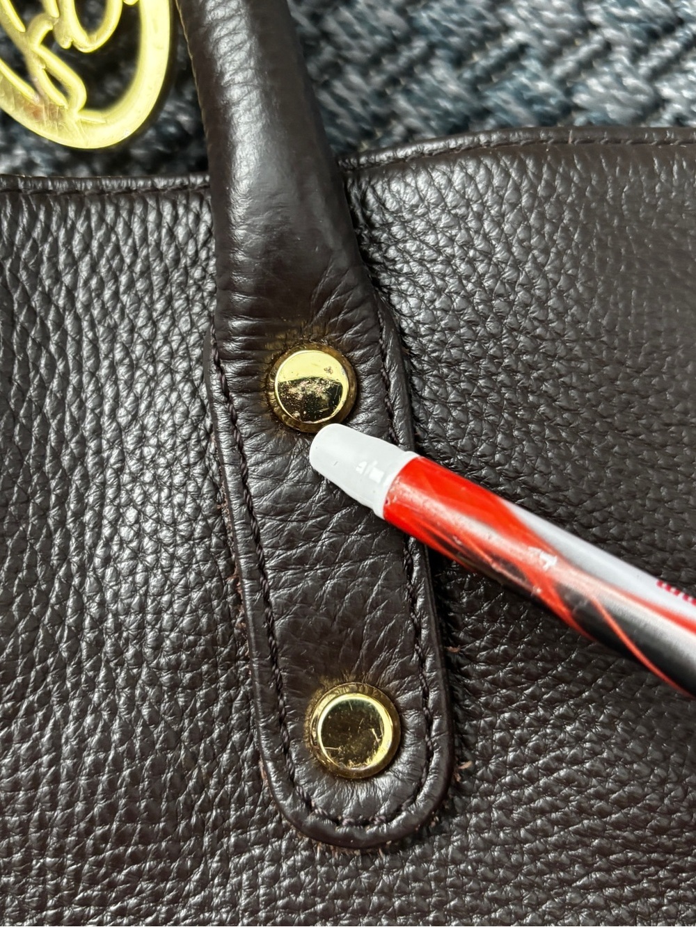 Onna Ehrlich Pebbled Leather Tote | Chocolate Brown Work Bag | Quiet Luxury - Picture 11 of 14